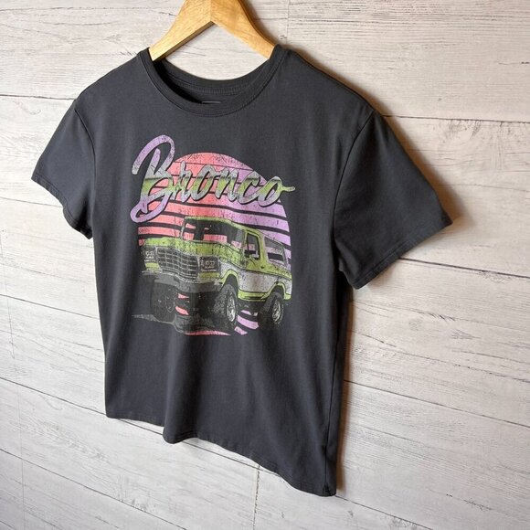 Ford T Shirt Girls Size Large (10-12) Gray Bronco Graphic Short Sleeve Cotton - Picture 4 of 14